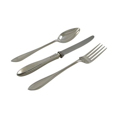 3-delig Zilveren kinderbestekje Puntfilet 16 cm. Zilver Rikkoert Huiscollectie