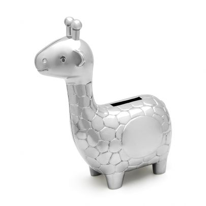 Verzilverde spaarpot giraffe, 6012060 Verzilverd Rikkoert Huiscollectie