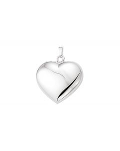 Zilveren hanger hart 25 mm.