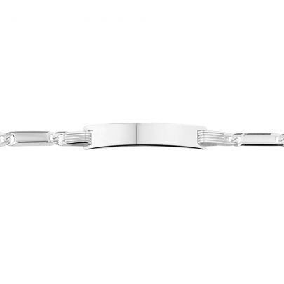 Rikkoert zilveren graveerarmband met anker schakel 14 - 16 cm. Zilver Rikkoert Huiscollectie